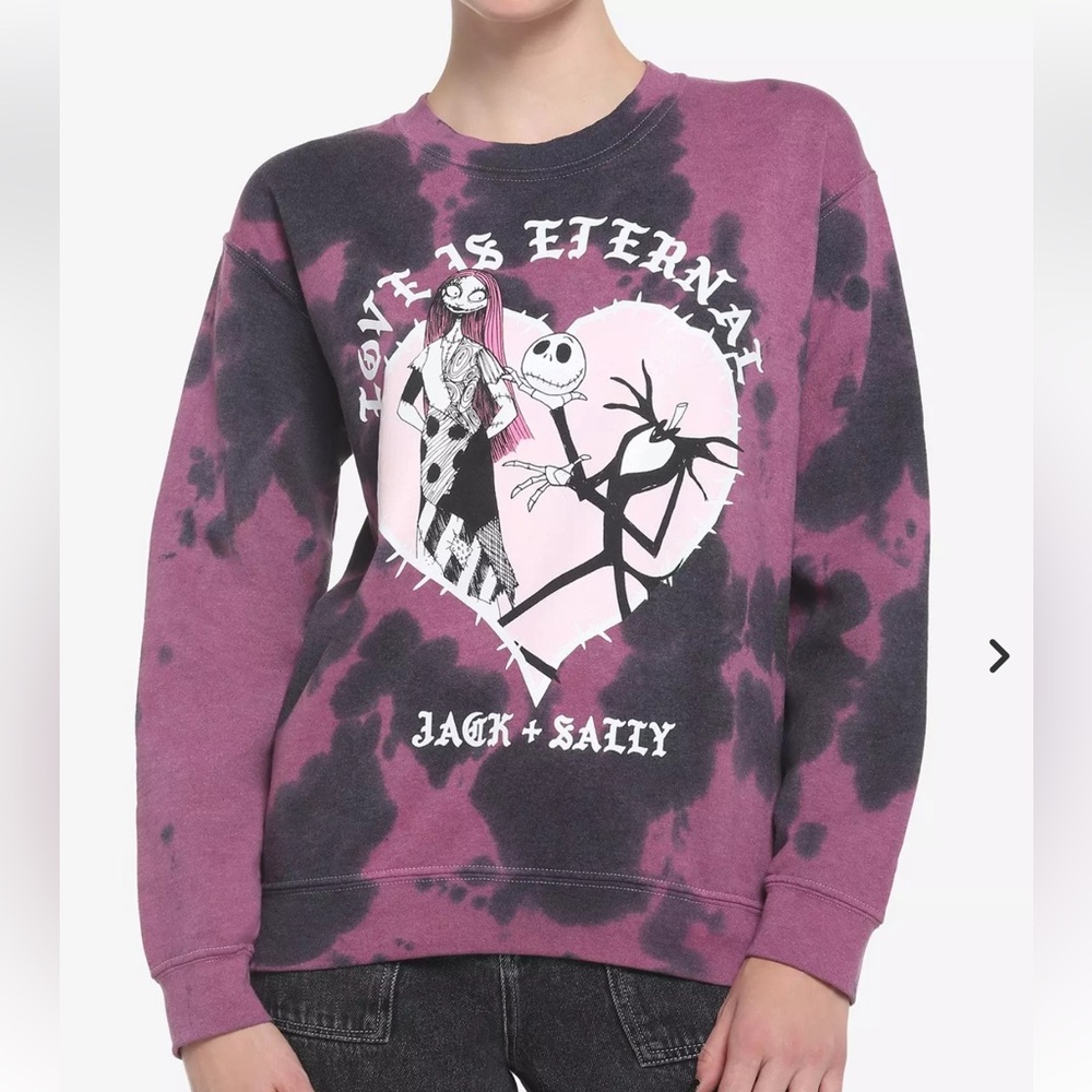 Disney The Nightmare Before Christmas Love Is Eternal Tie-Dye Sweatshirt XL